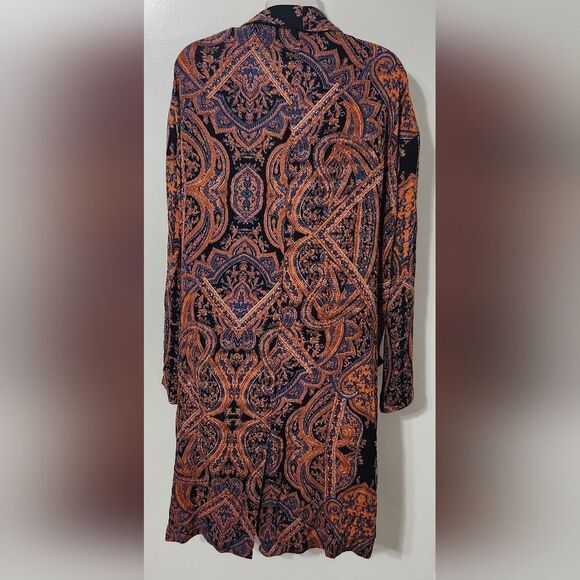 free people  half moon open front paisley duster size S - Picture 4 of 10